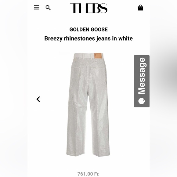 Studded White Golden Goose Jeans - Picture 12 of 13